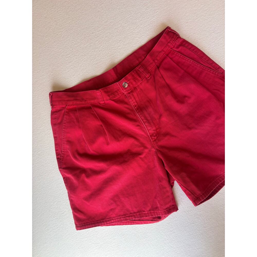 Vintage 90s Eddie Bauer Pleated Shorts Women’s Size 16 Red Gorpcore High Waist